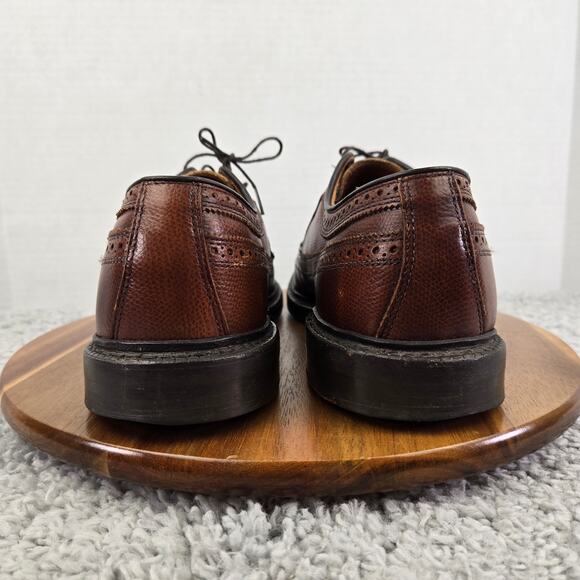 Brooks Brother Brown Wingtip Brogue Medallion Oxford Dress Shoe USA Mens 10.5 D - Picture 2 of 14